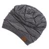 Unisex Mixed Color Design Knitted Hat Fashion Outdoor Keep Warm Winter Hat Casual Add Fur Lined Beanie Cap