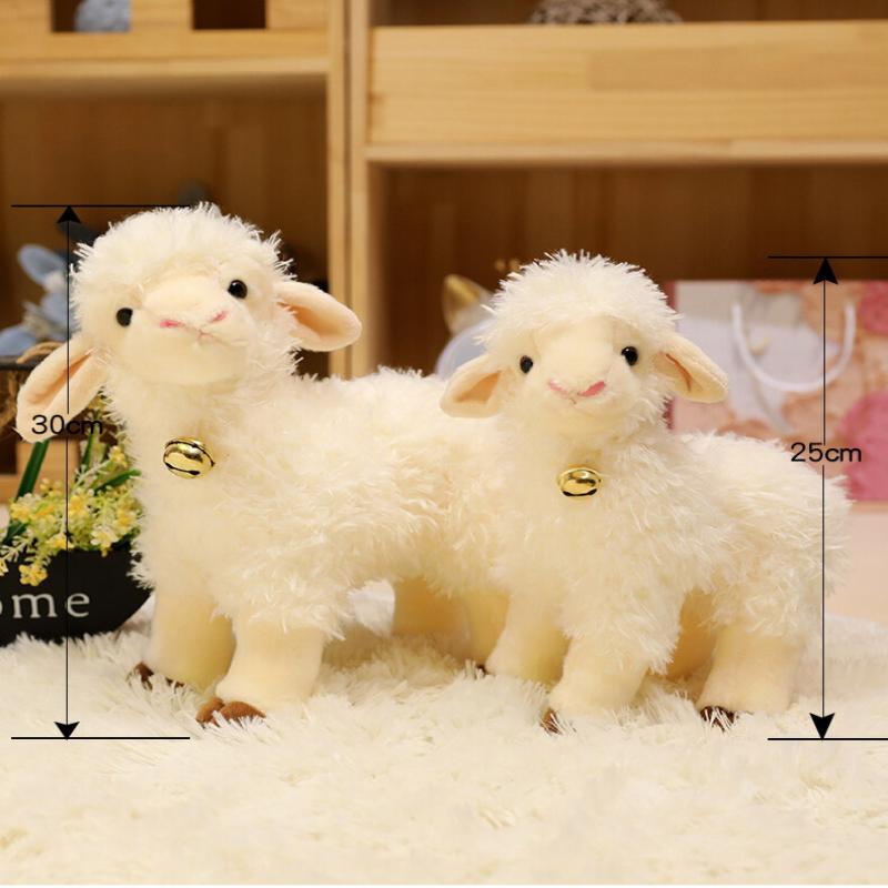 Eid Ramadan Sheep Plush Doll Adorable Standing Bell Lamb Stuffed Toy Non-toxic Soft Plushie for Kids Birthday Gift Party Decor