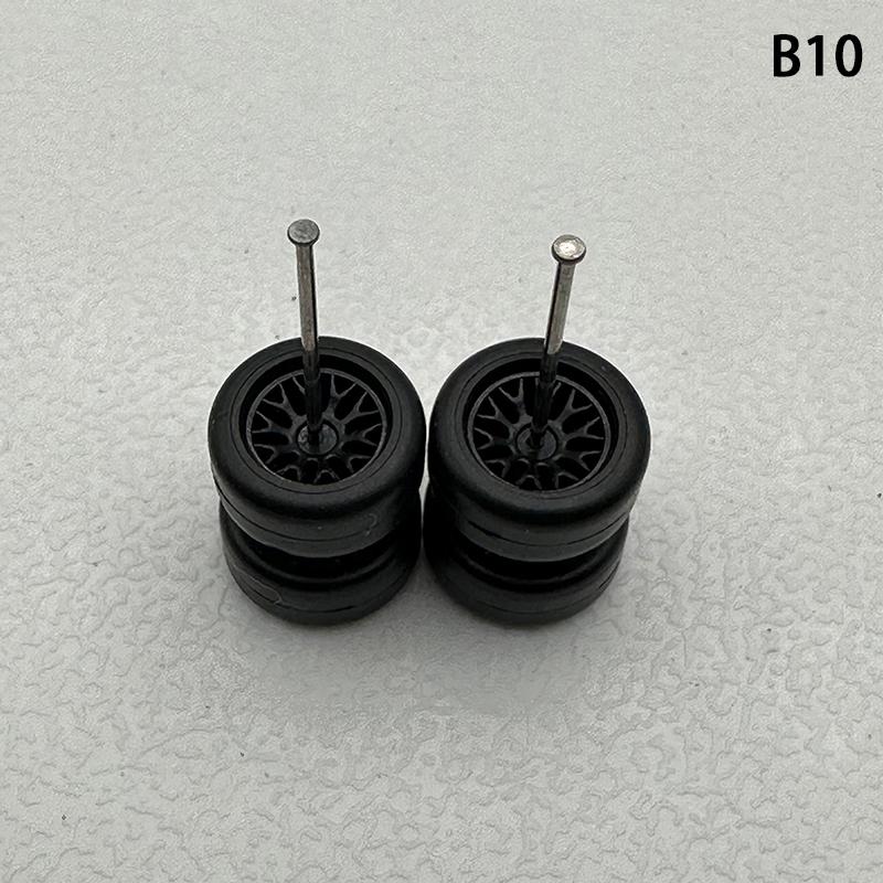 Инновационные ABS Основные Модифицированные Детали Игрушка-Транспорт Для Hotwheels Tomica Mini Gt 1 Комплект 1/64 Модель Автомобиля Колеса С Резиновыми Шинами