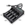 Li-ion Battery 18650/18500/16340/14500/26650 4 Slot Battery Charger For 18650 Charging USB Charger