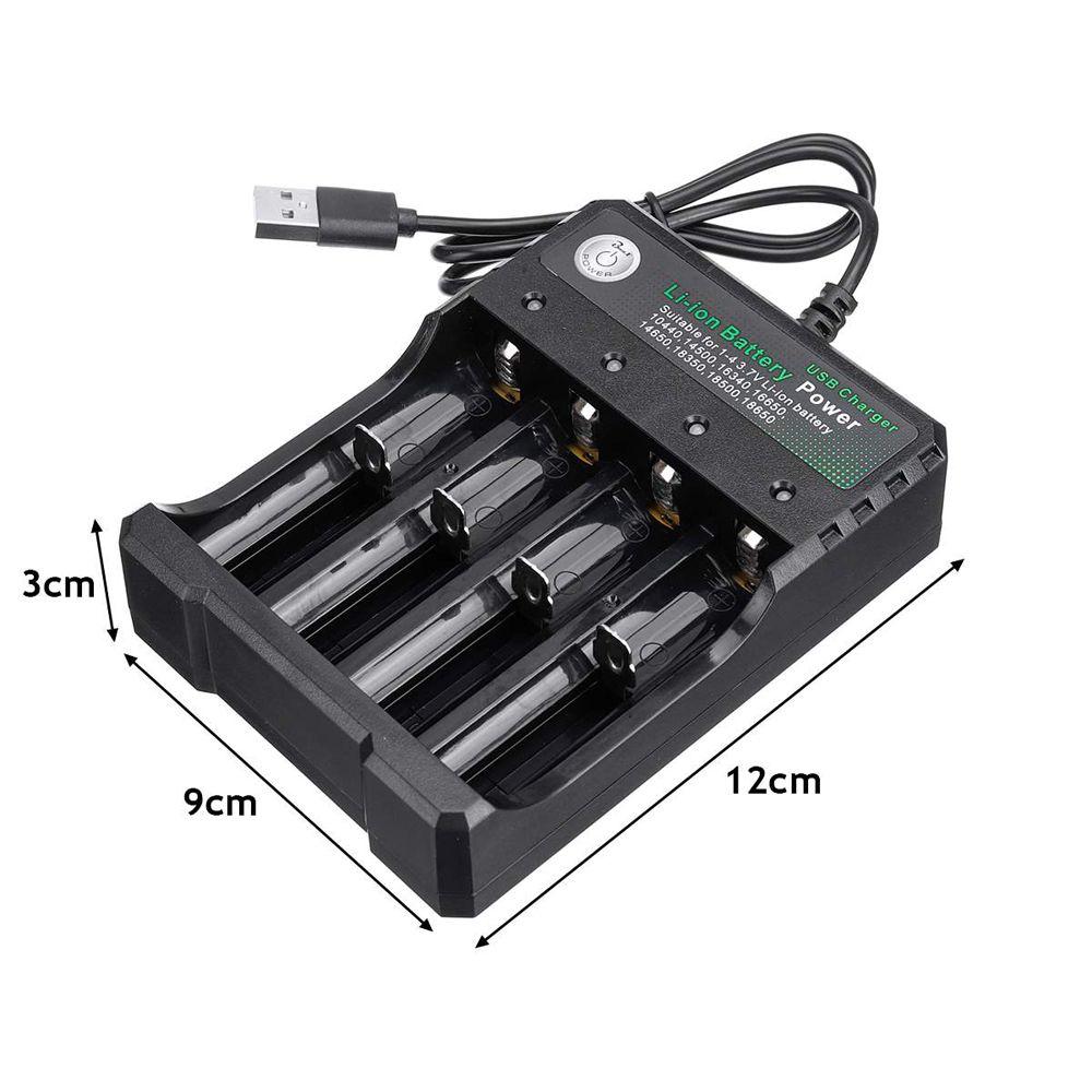 Li-ion Battery 18650/18500/16340/14500/26650 4 Slot Battery Charger For 18650 Charging USB Charger