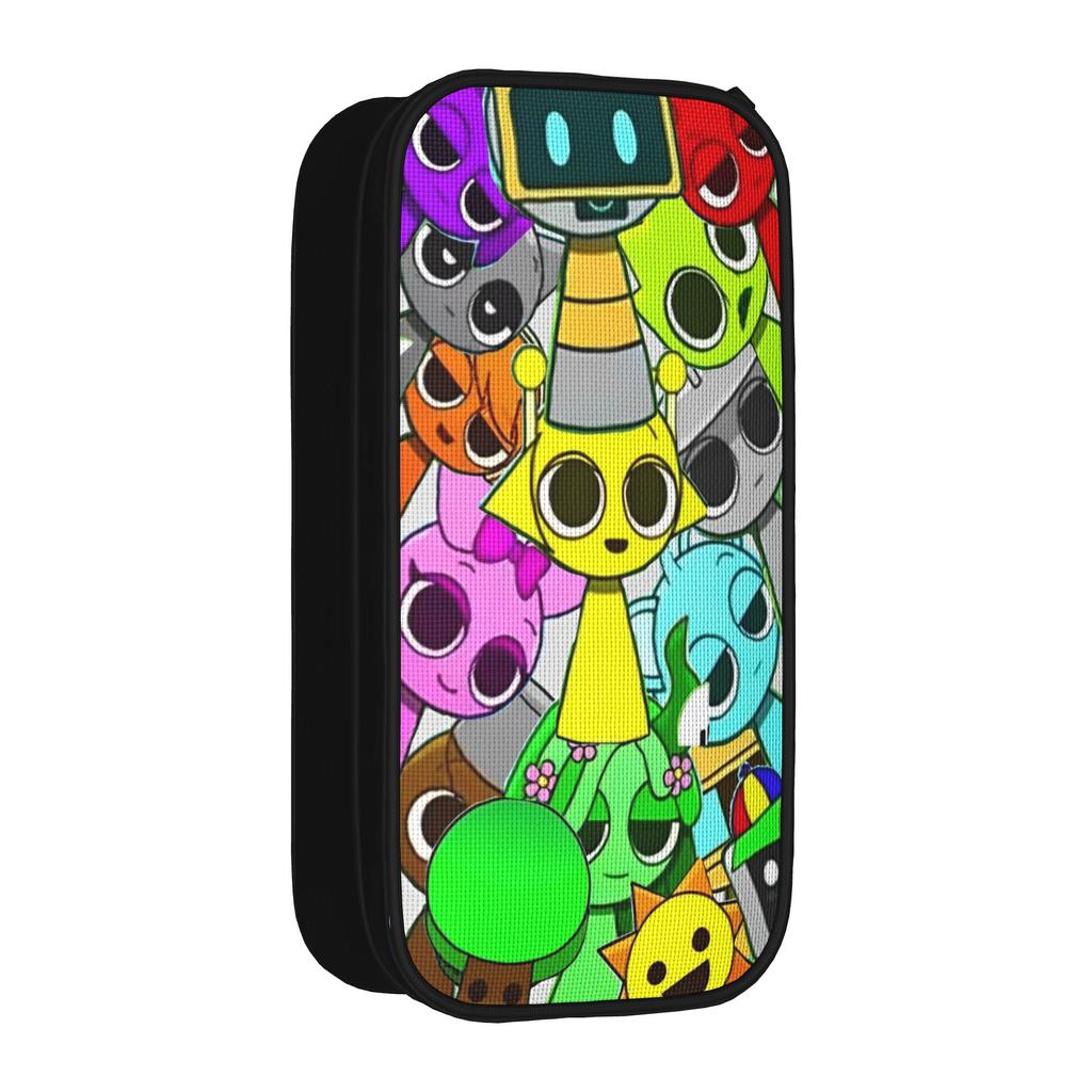 Lovely Sprunk Cartoon Games Pencil Cases Pencil Box Pen for Student Large Storage Bag Students School Zipper Stationery