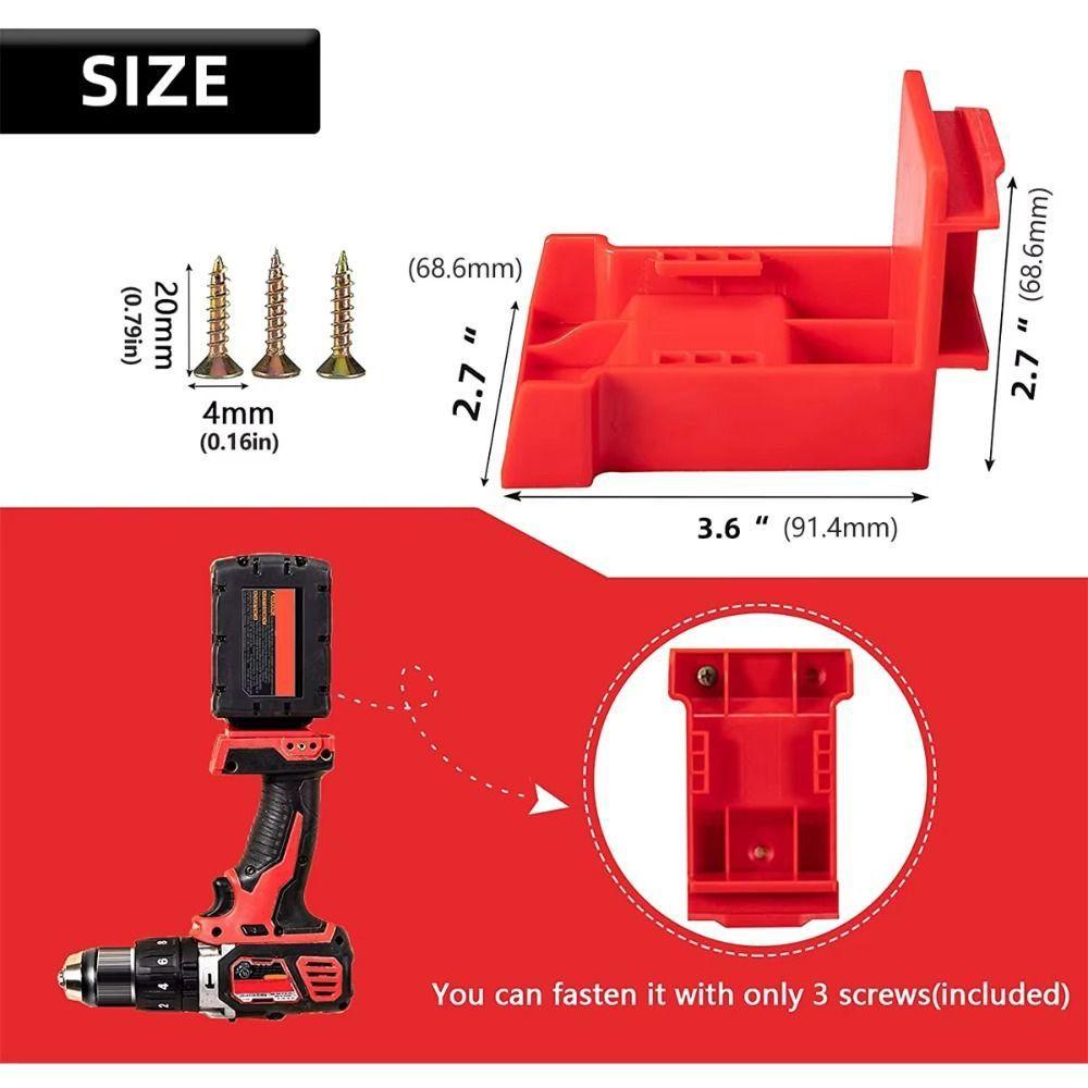 1/5PCS Mount Hanger Stand Power Tool Holders Dock Holder Battery Holder for Milwaukee M18 Battery