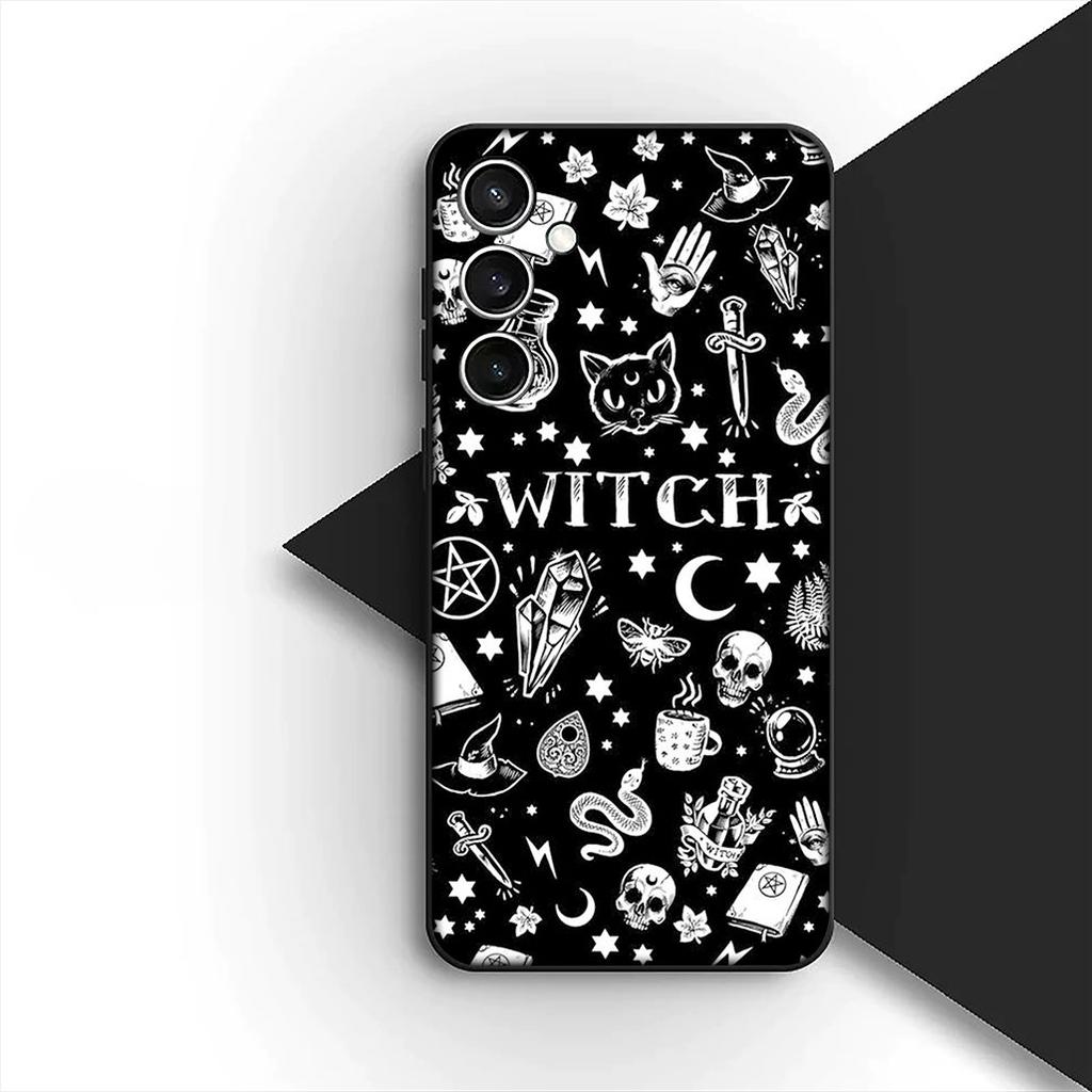Witch Divination Tarot Moon Astronaut Space for Samsung Galaxy S25 S24 S23 FE Ultra Plus S7 Edge S25+ S24+ A56 5G + Phone Case