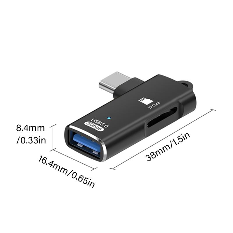 Алюминиевый USB Type-C Линк для передачи данных Маленький кард-ридер для карт памяти USB Быстрый процессор Для камеры Ноутбука Телефона Планшета И Компьютера