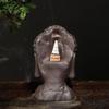 1pc Ceramics Waterfall Incense Burner, Backflow Incense Burner, Buddha Statue Burner Holder, Home Decor, Room Decor,Zen Decor