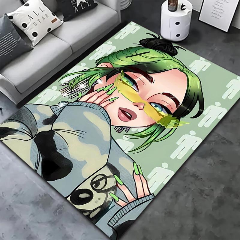 Billie Eilish Carpet Rug For Living Room Bedroom Home Sofa Decoration Kids Play Nonslip Floor Mat