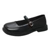 Shoes Female Spring and Fall Retro Square Head Mary Jane Shoes Summer Black Low-heeled Single Shoes