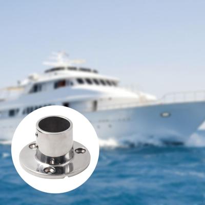 Держатель для стержня из нержавеющей стали морского класса с круглым основанием для поручня лодки для труб диаметром 32 мм