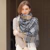 Color Block Plaid Imitation Cashmere Scarf - Women's Winter Fashion, Japanese & Korean Style, Sweet Color Changing Design