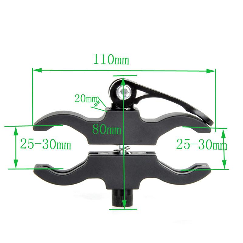 Tactical Flashlight Mount Bracket Adjustable 25-30mm Dia Clip for Patrol Hunting Camping Outdoor Adventure