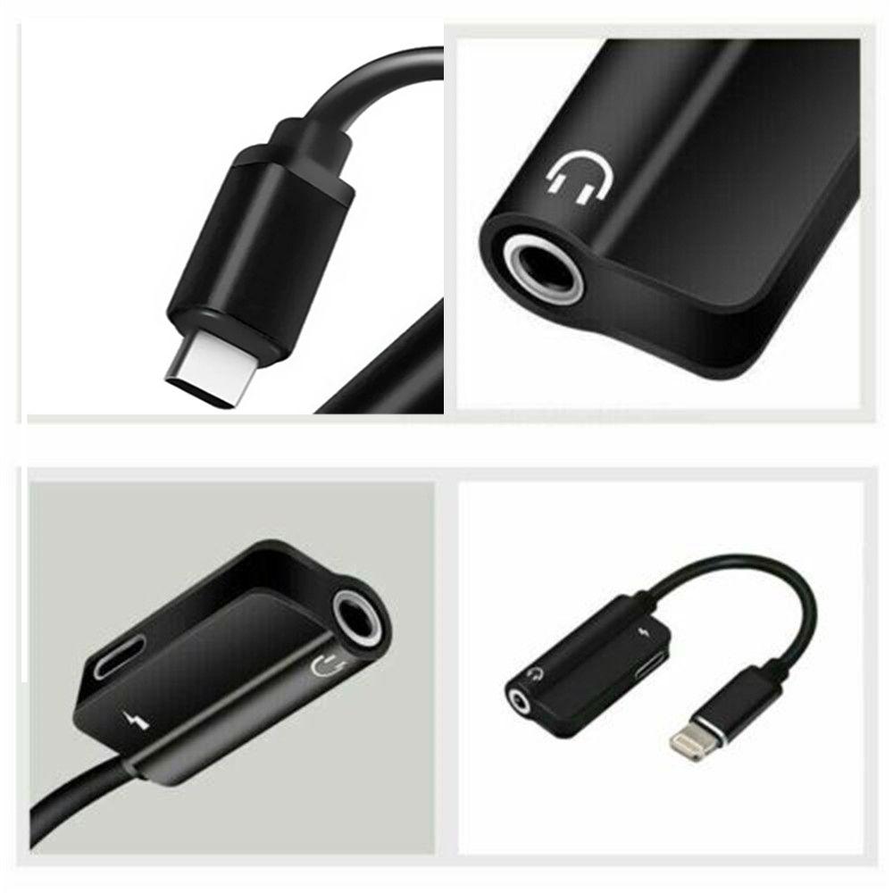 3.5mm Cable Charging Headphone Splitter Type C Earphone Adapter Charge Audio 2 In 1 AUX Audio Line
