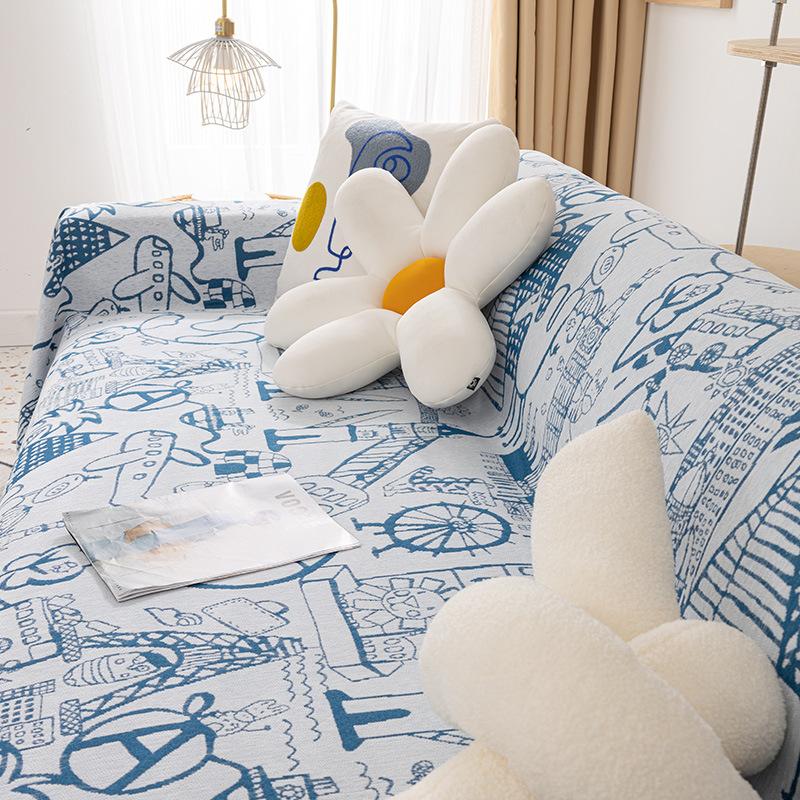 Полотенце для дивана, ткань с полным покрытием, стильная скандинавская подушка для дивана, походное одеяло, всесезонный универсальный чехол для дивана