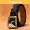 Stylish Leather Waist Belt With Brass Buckle For Fashionable Streetwear And Casual Outfits
