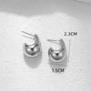 Hyperbole Long Water Droplet Flower Wing Round Wave Square Shell Golden Pendant Earrings for Women CCB Smooth Creative Jewelry