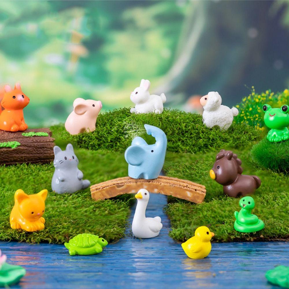Cute Zodiac Animals Miniatures Realistic Animals Figurines Office Desk Accessories
