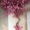 1/3/5pcs Artificial Peach Blossom Branch Spring Plum Cherry Blossom Silk Flower Tree Decoration Home Wedding DIY Decoration