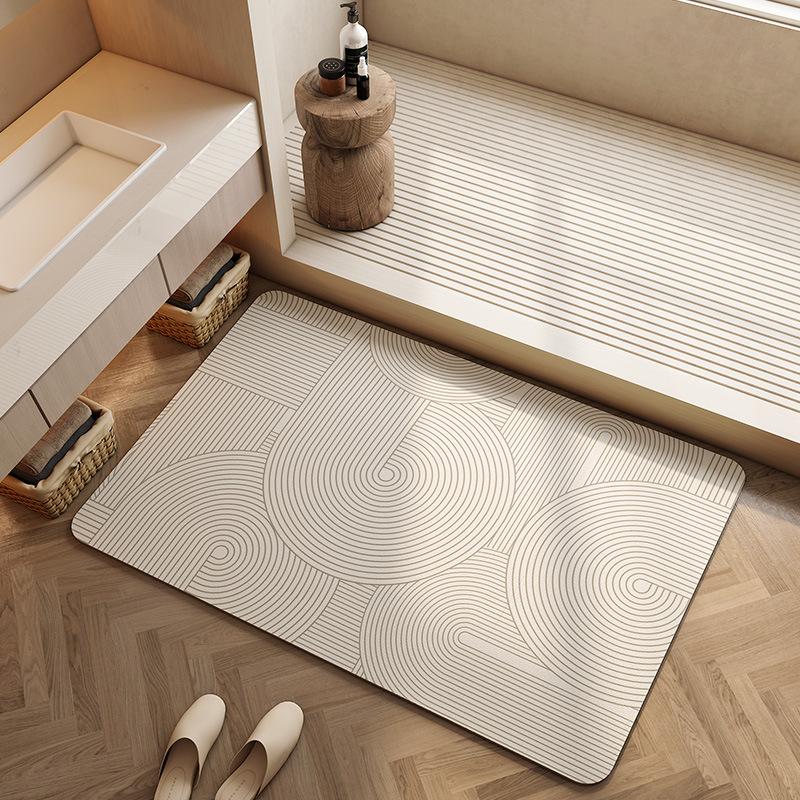 Крем Air Nice Напольный коврик для ванной комнаты Диатомовая грязь Кухня Сильно впитывающий влагу Коврик под дверь туалета Коврик для ног туалета Коврик для прихожей