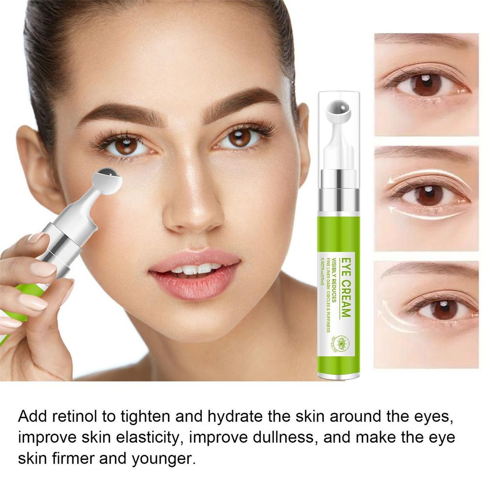 Шариковый крем для век увлажняет и питает кожу вокруг глаз, снимает отечность и уменьшает мелкие морщинки и темные круги вокруг глаз 15 мл