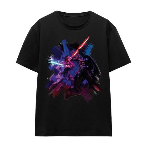 Star Wars Unisex Adult Obi Wan Kenobi Vader Painted T-Shirt
