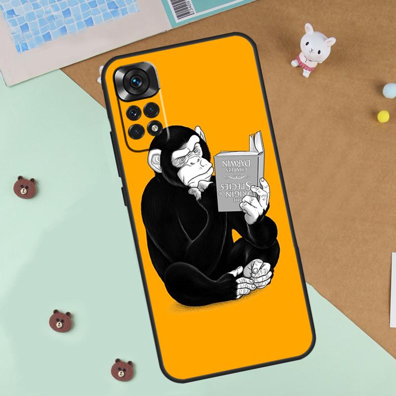 Cartoon Monkey Case For Xiaomi Redmi 14C 10C 12C 13C Cover For Redmi Note 14 Pro 13 9 10 11 12 10S 11S 12S