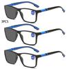 3Pcs Photochromic Reading Glasses Men Women Sports Anti-Blue Light Reading Eyewear Frame Presbyopia Eyeglasses +100 To+400
