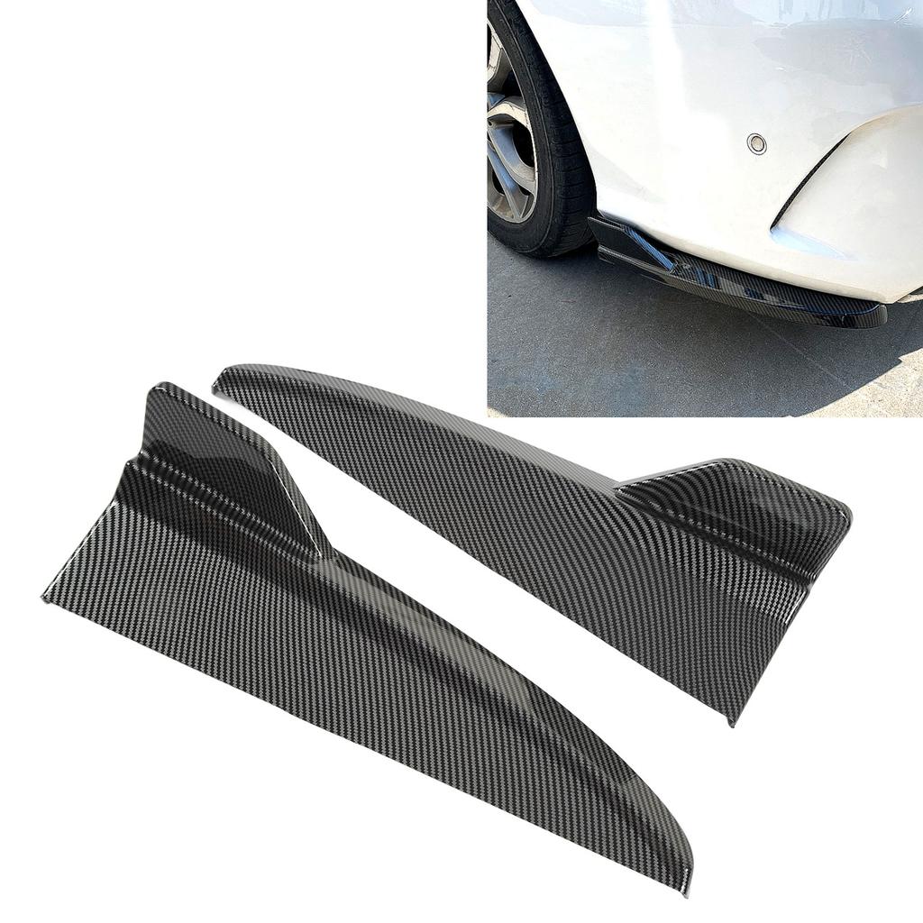 1 Pair Rear Bumper Lip Diffuser Tail Side Splitter Replacement for C‑Class W205 C43 ‑Line 2015‑2021