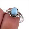 Natural Republic Larimar Gemstone Handmade 925 Sterling Silver Ring Size 9 S1V75