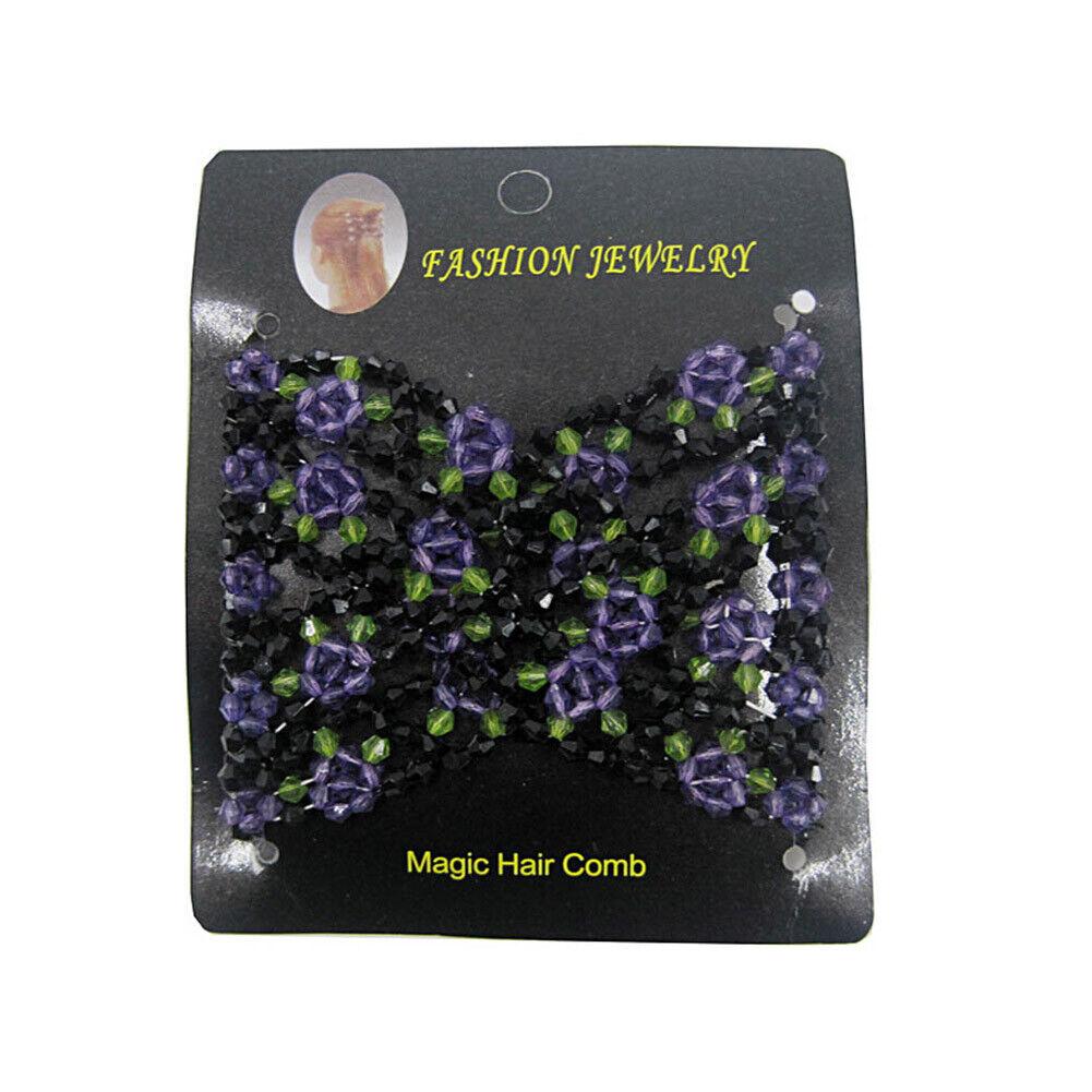 Женские волшебные эластичные двойные бусины для волос, легкая эластичная расческа для волос, заколки для волос