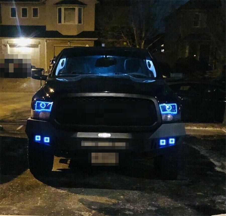 Пара 3X3 дюйма 24 Вт точечных кубических модулей светодиодная рабочая световая панель с RGB ангельскими глазками