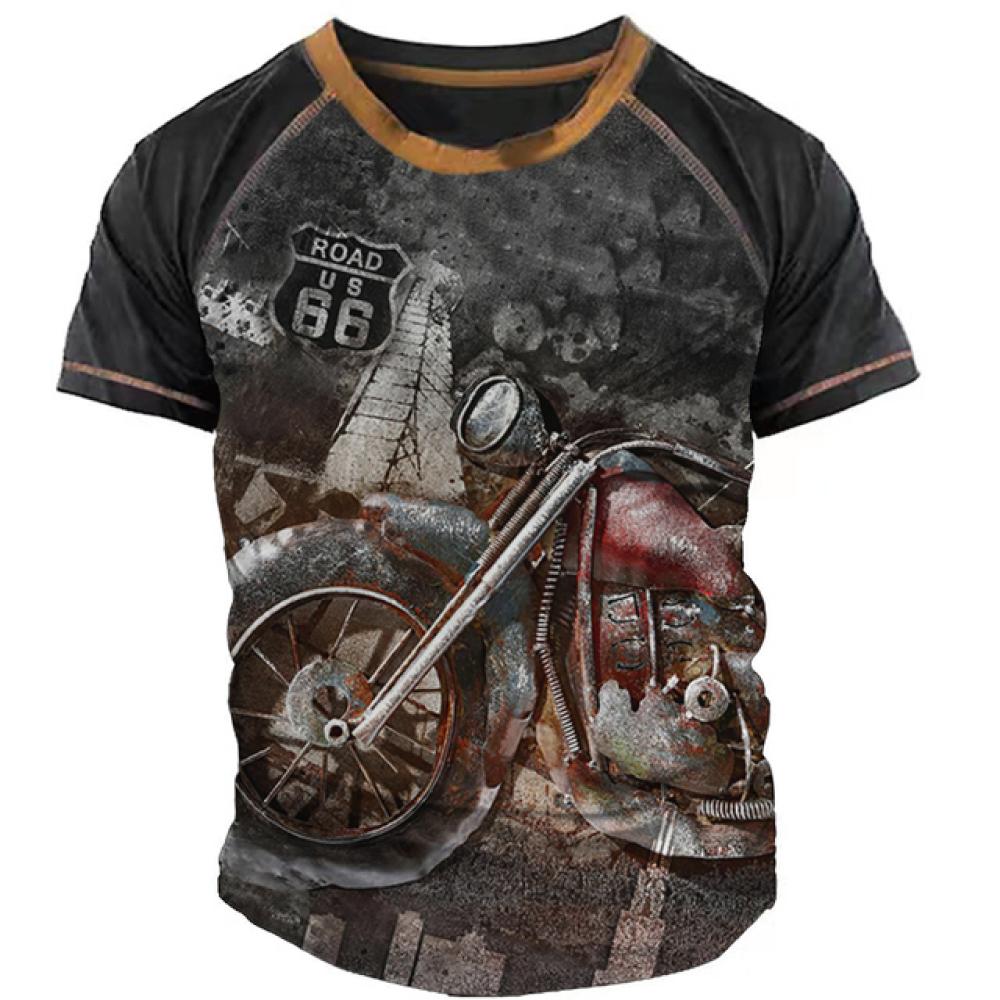 Винтажные мотоциклетные футболки для мужчин, летняя одежда, футболки с 3d графикой, уличная одежда, топы с короткими рукавами, мужские мотоциклетные рубашки, футболки