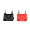 2Pcs Banana Plug 4mm Double Row Cross Connector Accessory Set Kit for Audio Speaker