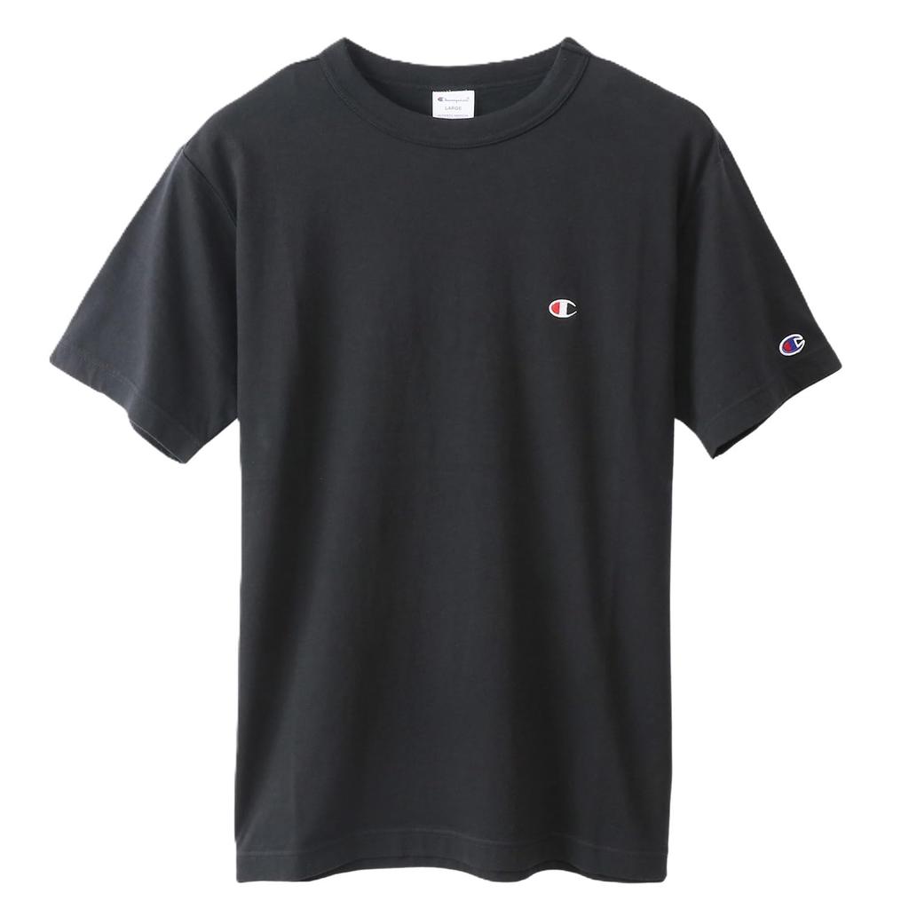 Champion Short Classic COTTON Logo Short Sleeve L T-shirt, Sleeve, 100% Cotton, USA, One-point Embroidered, T-shirt, Basic, C3-P300Z/C3-X352L, Men's,