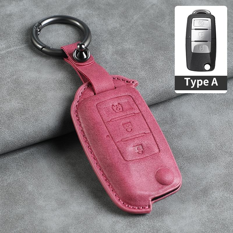 For BAIC WEVAN M35 M30 M20 HYOSOW S3 S3l20 M30S S6 S2 S5 Bispeed T5 Leather Key Cover Keychain Key Case Car Key Rope Keyring