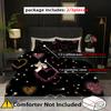 Colored Heart Shape Pattern 3D Printed Duvet Cover Black Style Abstract Art Luxury Quilt Cover Set Soft Comfortable Bedding Set