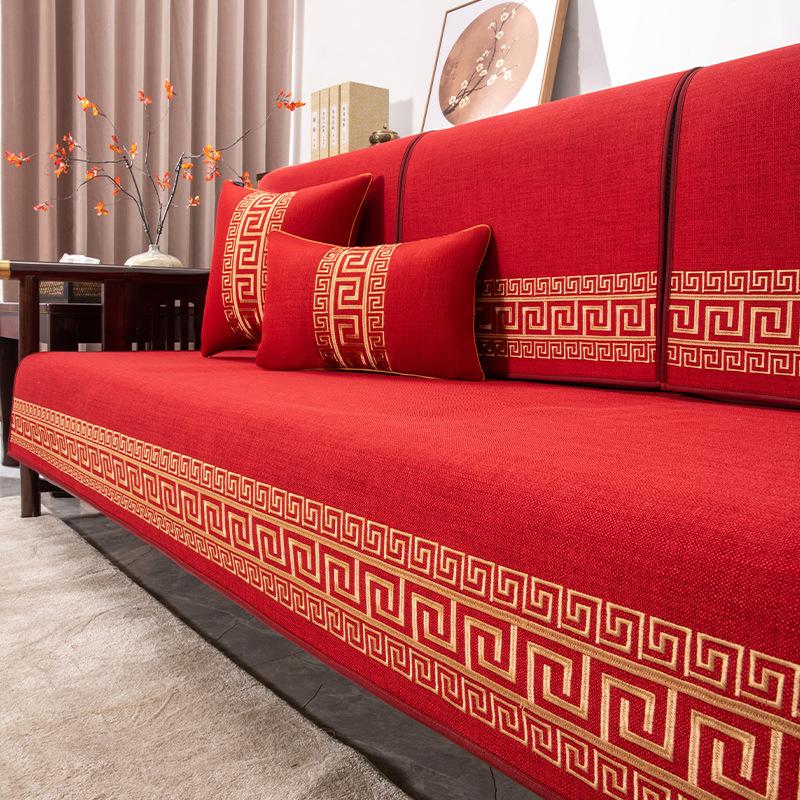 Новый китайский диван-подушка, нескользящий чехол для дивана, универсальный чехол для дивана Four Seasons, вышитая подушка