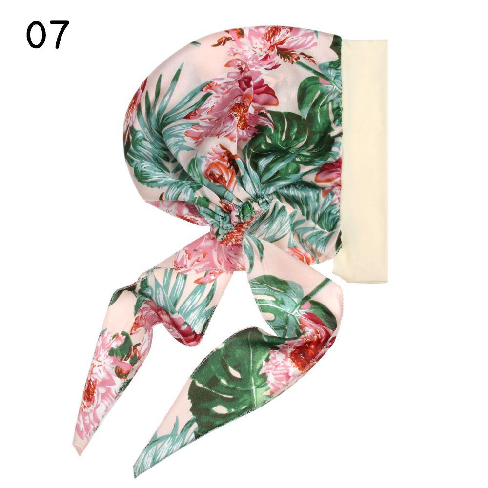 Fashion Headwear Pre-Tied Elastic Chemo Pirate Cap Hair Loss Hat Muslim Turban Cancer Head Scarf