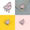 Piano Unique Pink Brooch Attractive Alloy Pin For Creative Individuality And Style