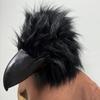 Взрослая смешная маска птицы Черный латексный ворон Ужасающий клюв Косплей реквизит для Хэллоуина Маскарада Джокер Ворон Аксессуар для костюма