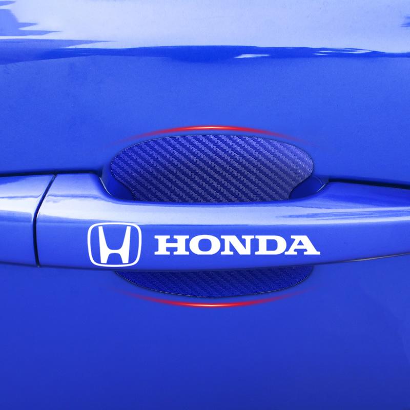 Наклейка на дверь автомобиля Углеродное волокно Царапины Защитная пленка для ручки автомобиля Для Honda Fit Mugen Insight Type S R VTEC Modulo Vezel SiPilot Fit XRV CRV HRV Dio