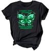Womens Butterfly Mental Health Awareness T-Shirt Top Anxiety Emotional Gift #MHA