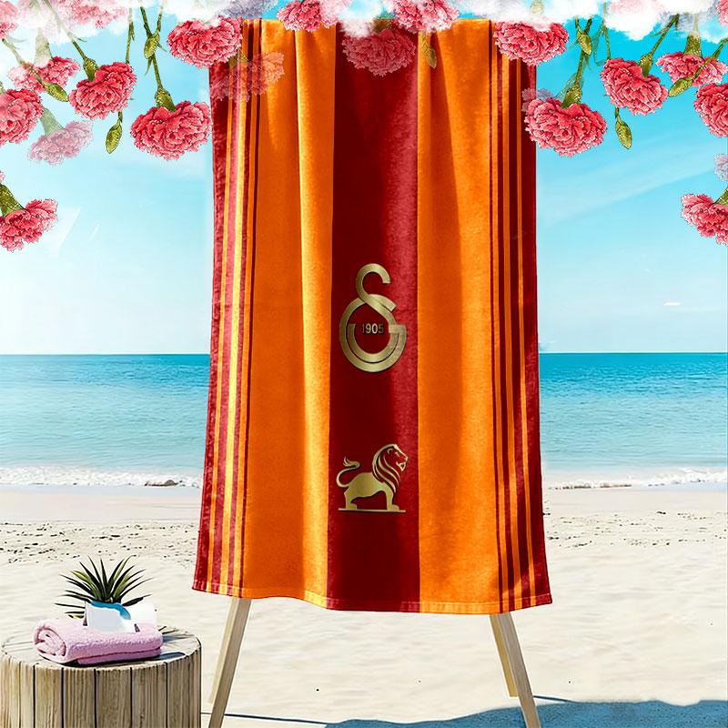 Galatasaray Grit Print Beach Towel, Large Soft Quick Dry Towel for Beach Camping Swimming