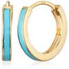 Stellar.J Turquoise Hoop Earrings K10 Yellow Gold PGD8031J-01