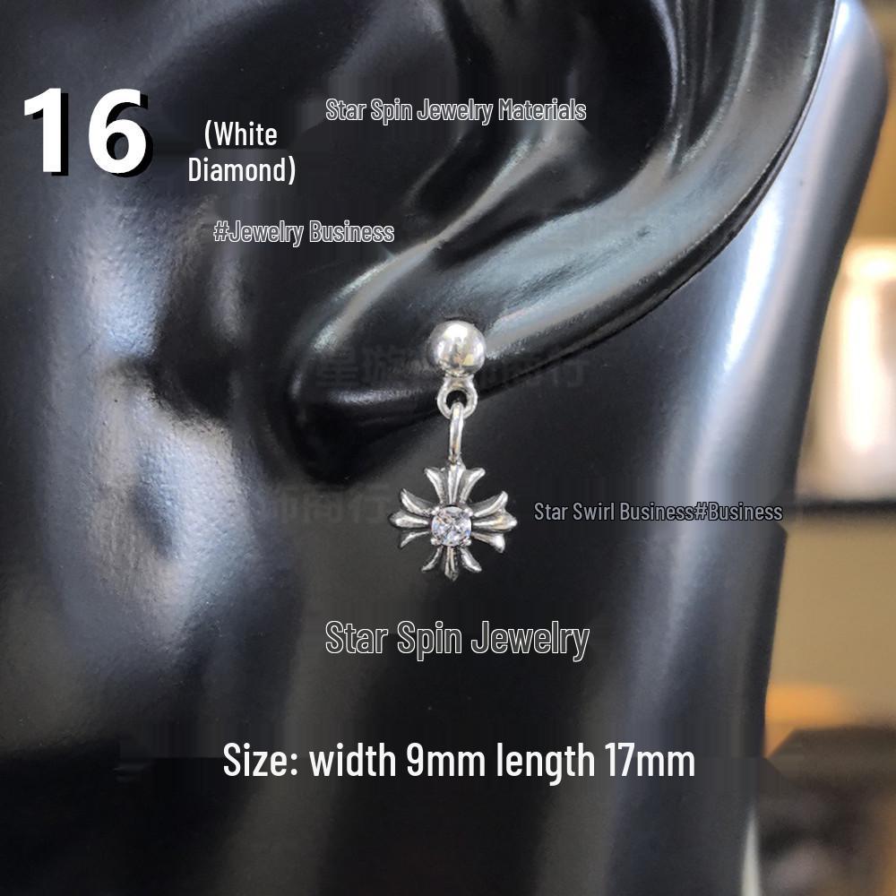 Новые висячие серьги G-Dragon с цветными бриллиантами для мужчин и женщин, белая медь, тайское серебро, серебряная игла s925