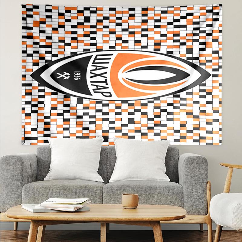 1PC Shakhtar Donetsk Crest Design Tapestry, Unique Design Tapestry, Suitable for Bedroom,Livingroom, Playroom,Heartwarming Holiday Gifts