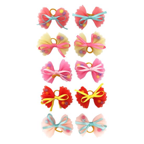 10 шт., повязка для волос для домашних животных, очаровательный галстук-бабочка для ухода за домашними животными, эластичный галстук-бабочка для волос для домашних собак