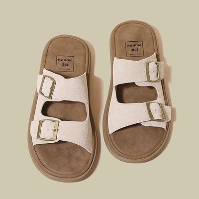 Платформа Zhongjia обувь Boken женская летняя одежда полушлепанцы 2025 новая пляжная обувь рыбалка обувь Boken крутые шлепанцы