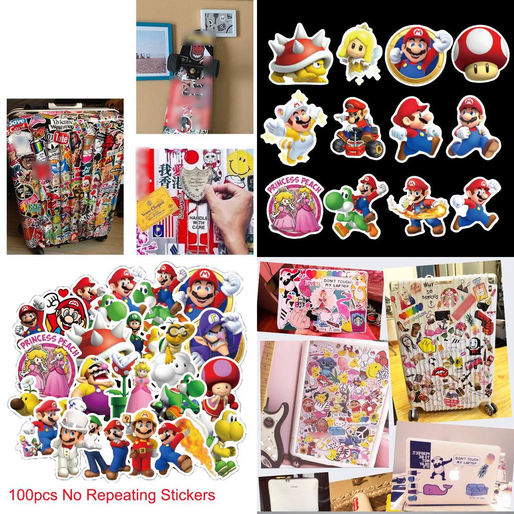 High-quality Super Mario Bros Princess Kawaii Notes Stickers For Diy Projects