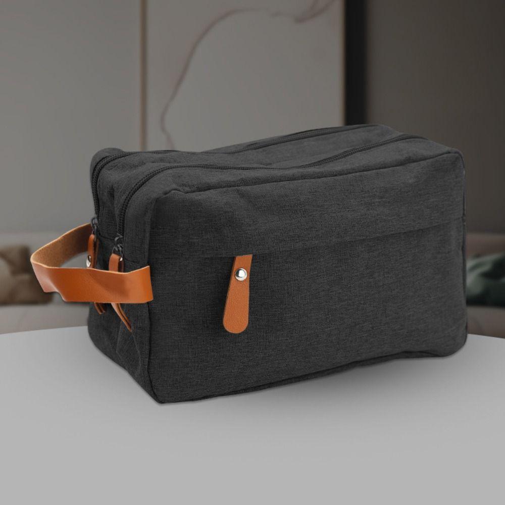Large Capacity Make Up Bag Oxford Canvas Beauty Wash Pouch Elegant Mens Toiletry Bag Outdoor