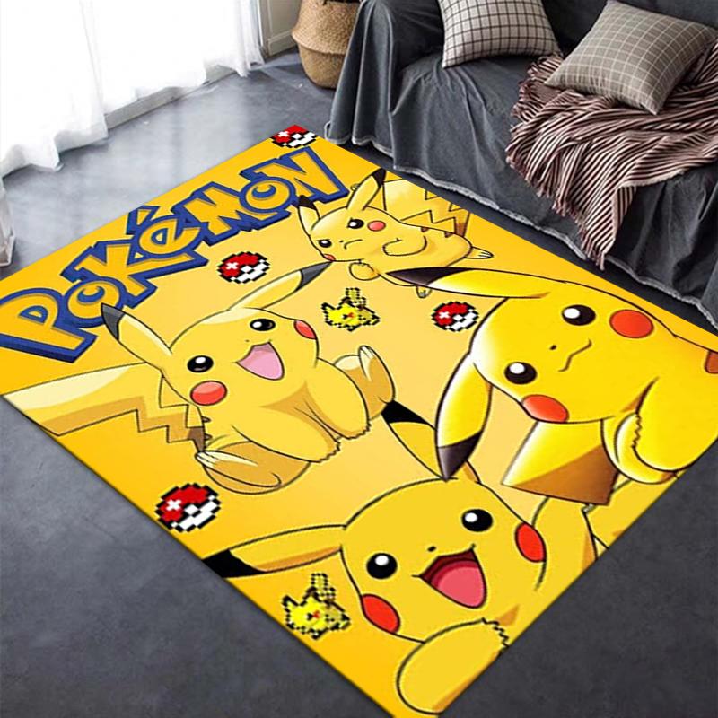 Новый ковер-коврик Pokemon 2025 для гостиной, спальни, дома, украшение дивана, детский игровой, противоскользящий напольный коврик 76